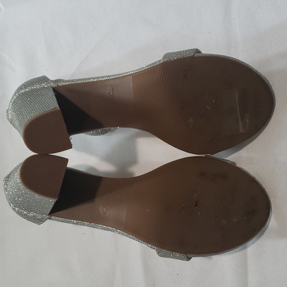 Silver Open Toe Heels - Picture 10 of 13